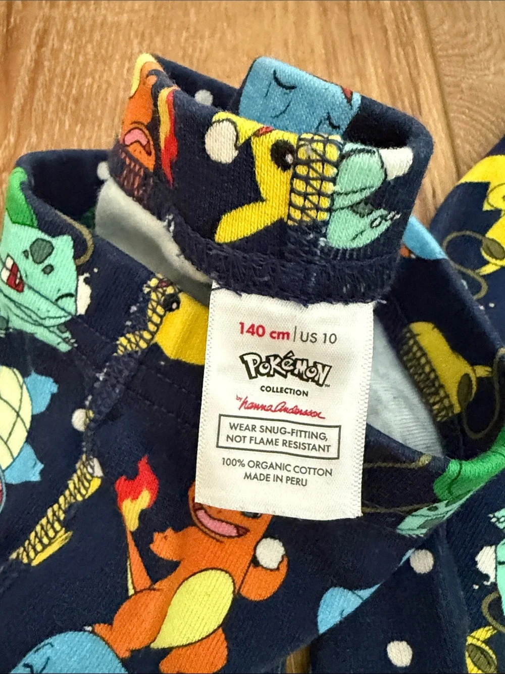 Hanna Andersson Navy Blue Pokemon Character Pajama Set